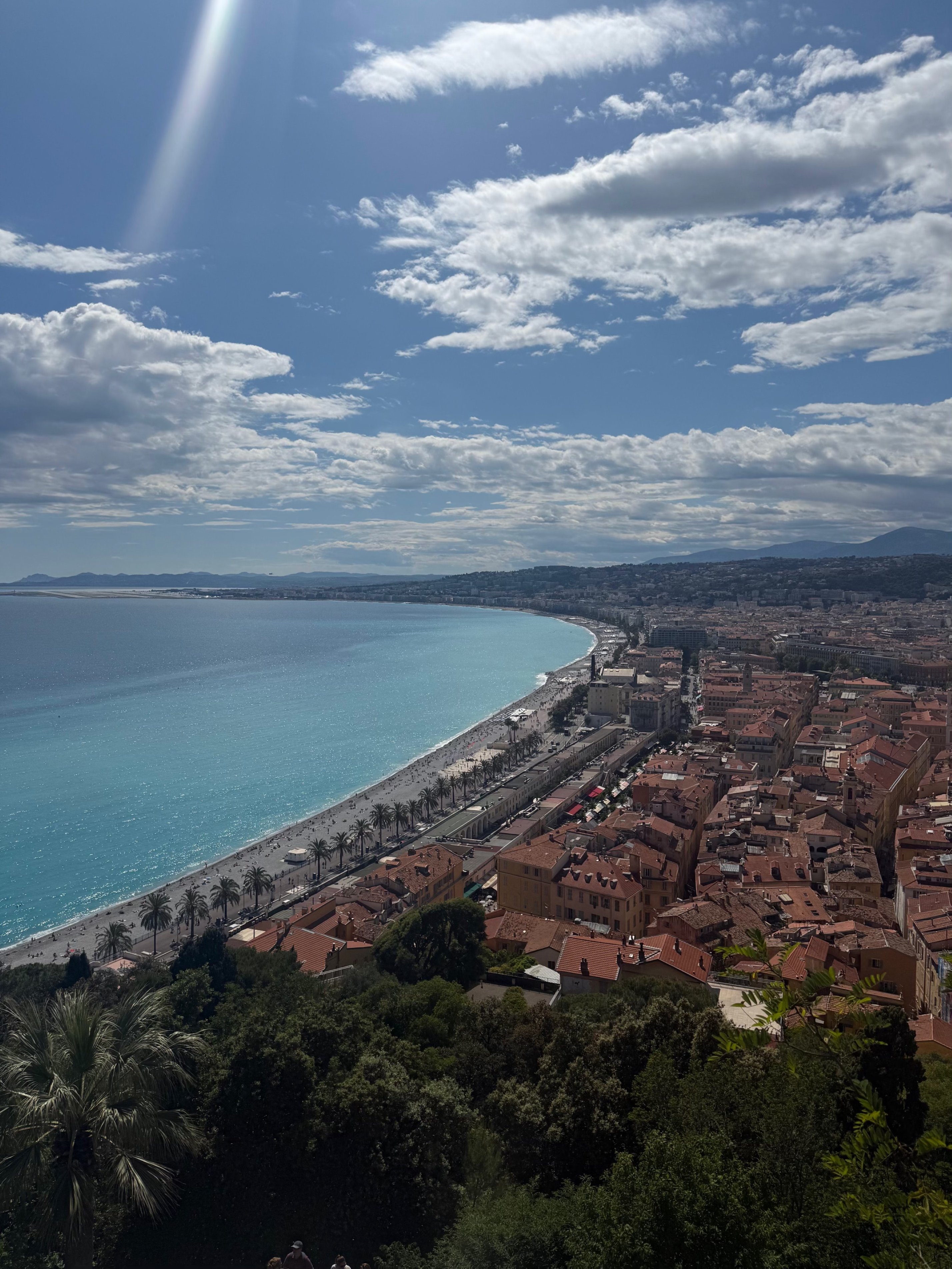 An aerial view of the renowned Promenade des Anglais, Nice, France, May 18, 2025. (Photo by Derya Taşbaşı)