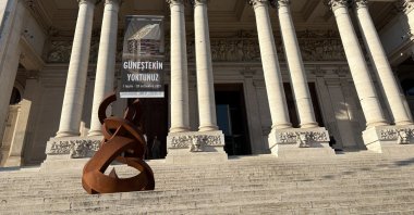 A general view of the Galleria Nazionale d&#039;Arte Moderna featuring Ahmet Güneştekin’s artwork, Rome, Italy, July 1, 2025. (Photo by Funda Karayel)
