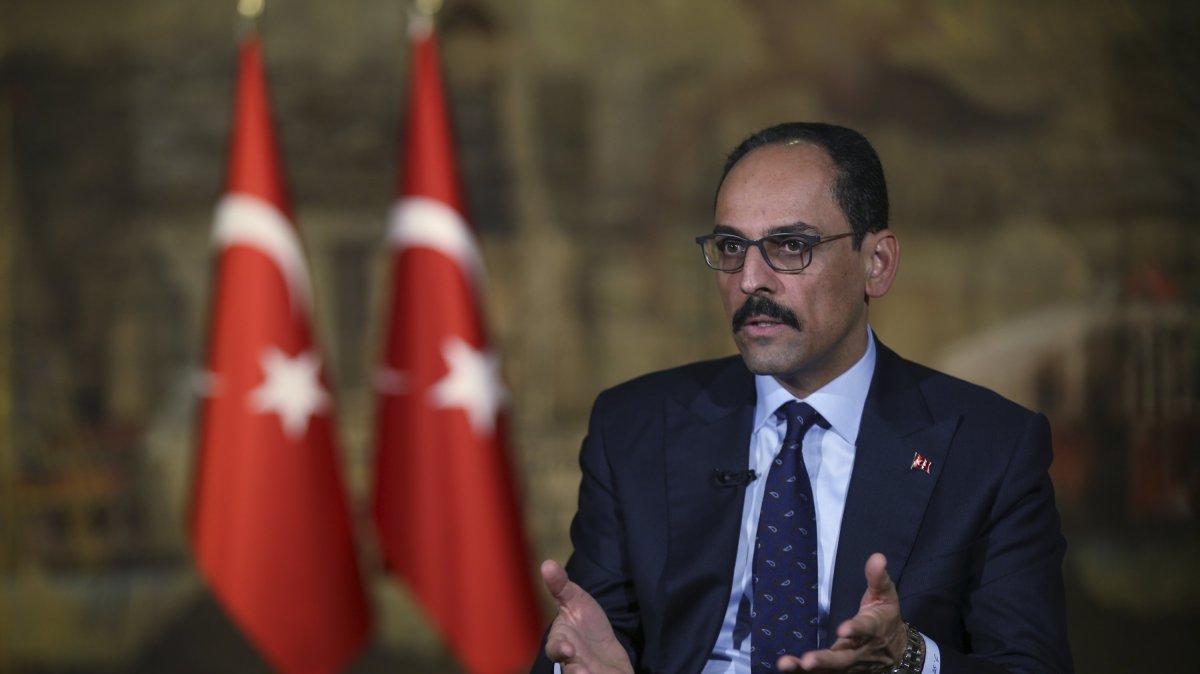 Ibrahim Kalın speaks during an interview in Istanbul, Saturday, Oct. 19, 2019. (AP File Photo)