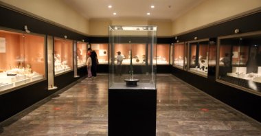 A 3,500-year-old Hittite sword, believed to be one of only three known examples worldwide, is currently exhibited at the Kastamonu Museum, Kastamonu, northern Türkiye, June 24, 2025. (AA Photo)