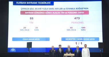Istanbul Governor Davut Gül and senior officials present the city’s latest security and safety data at the Disaster and Emergency Management Authority (AFAD) office, Istanbul, Türkiye, July 3, 2025. (AA Photo)