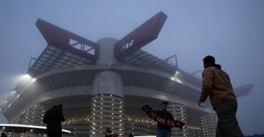 A general view outside the stadium before the Serie A between AC Milan and Empoli, Milan, Italy, Nov. 30, 2024. (Reuters Photo)
