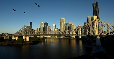 A view of the city skyline of Brisbane, the city expected to be announced as host for the 2032 Olympic Games, Brisbane, Australia, July 4, 2021. (Reuters Photo)