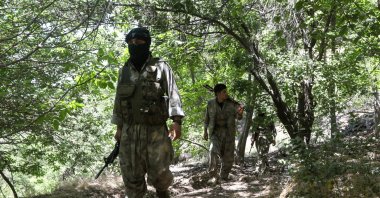 Members of the Iran wing of the PKK patrol near the border with Iran, Sulaymaniyah, Iraq, June 21, 2025. (Reuters Photo)