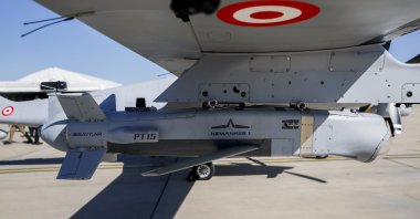 Baykar&#039;s KEMANKEŞ 1 successfully completes a new round of tests at an undisclosed location in Türkiye, July 4, 2025. (AA Photo)