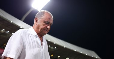Fatih Terim prior to the Saudi Pro League match between Al-Wehda and Al-Shabab at King Abdulaziz Sport City, Mecca, Saudi Arabia, April 6, 2025. (Getty Images Photo)