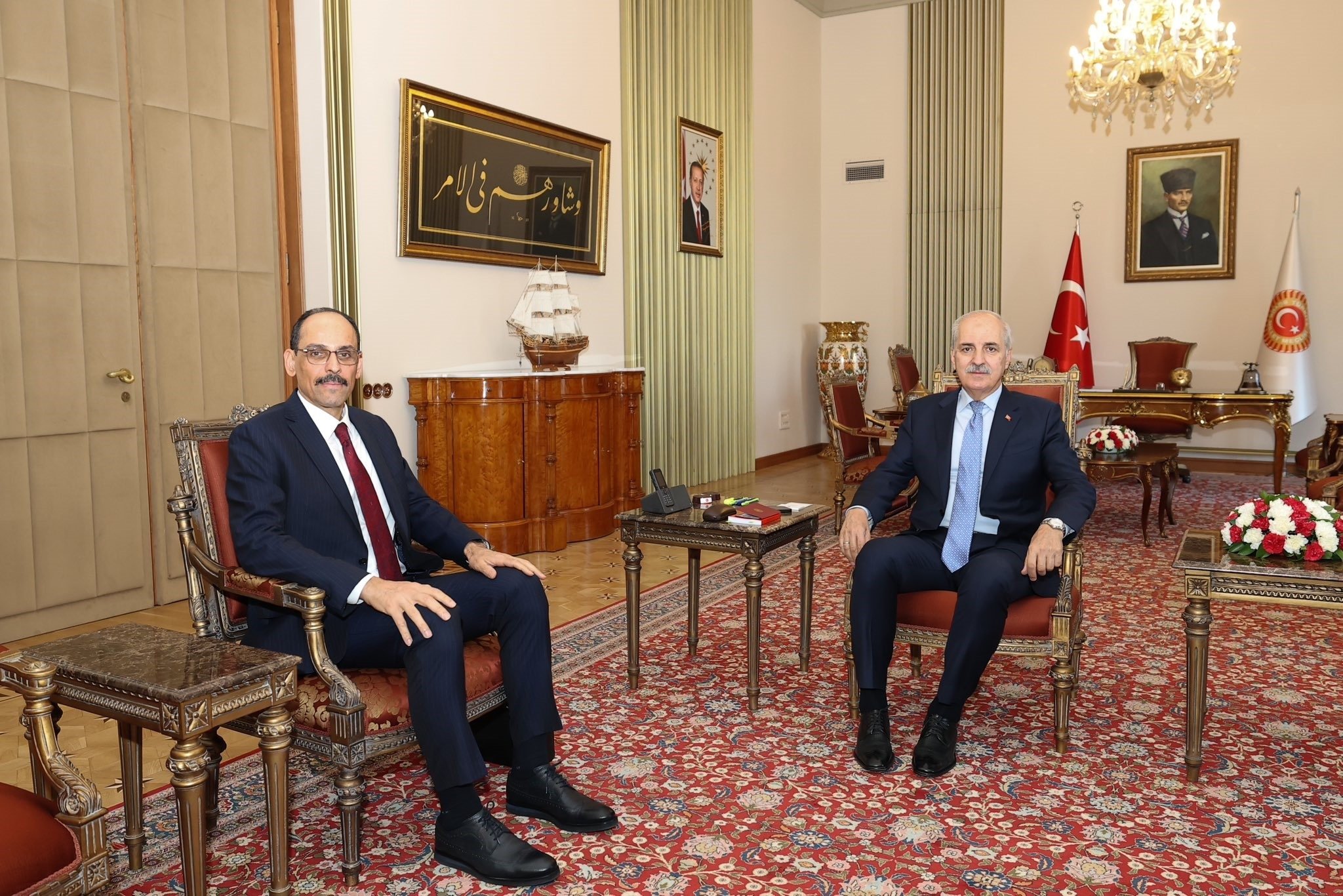 Intel. chief, parliament speaker discuss terror-free Türkiye initiative