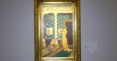 Ottoman painter Osman Hamdi Bey&#039;s "Preparing Coffee" painting sold for $1.3 million at a London auction on April 21, 2025, London, U.K. (AA Photo)