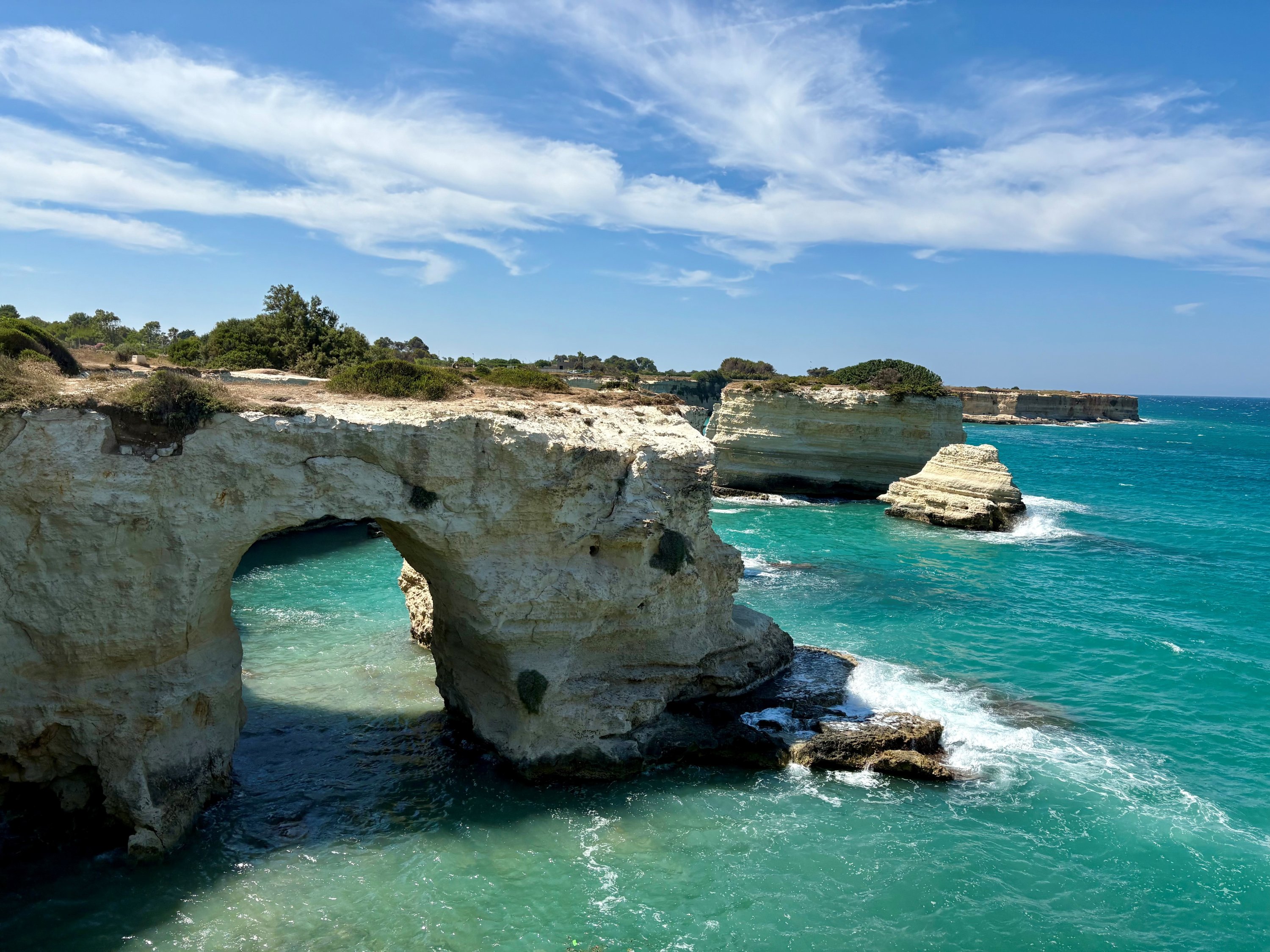 The famous beach of Sant’Andrea, Puglia, Italy, July 7, 2025. (Photo by Funda Karayel)