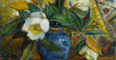 A painting by Ibrahim Çallı titled &quot;Still Life with Magnolias.&quot; (Courtesy of Sakıp Sabancı Museum)