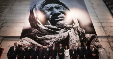 Parliament Speaker Numan Kurtulmuş and other officials inaugurate the Srebrenica Genocide Victims Memorial Museum, Srebrenica, Bosnia-Herzegovina, July 11, 2025. (AA Photo)