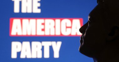 The illustration shows a 3D-printed miniature of Elon Musk and the words &quot;The America Party,&quot; July 7, 2025. (Reuters Photo)
