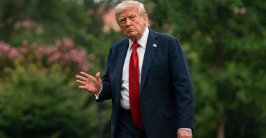 U.S. President Donald Trump walks on the South Lawn upon arrival at the White House in Washington, D.C., U.S., July 13, 2025. (AFP Photo)