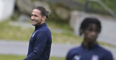 Başakşehir&#039;s Miguel Crespo reacts during a training session, Seefeld, Austria, July 10, 2025. (AA Photo)