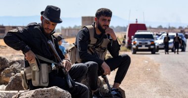 A member of the Syrian security forces stationed in Sweida, southern Syria, July 14, 2025. (AFP Photo)