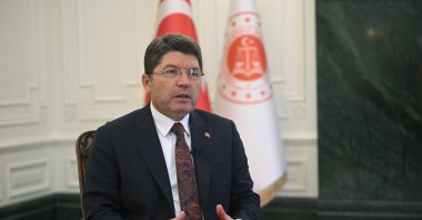 Justice Minister Yılmaz Tunç speaks in an interview, July 14, 2025. (AA Photo)