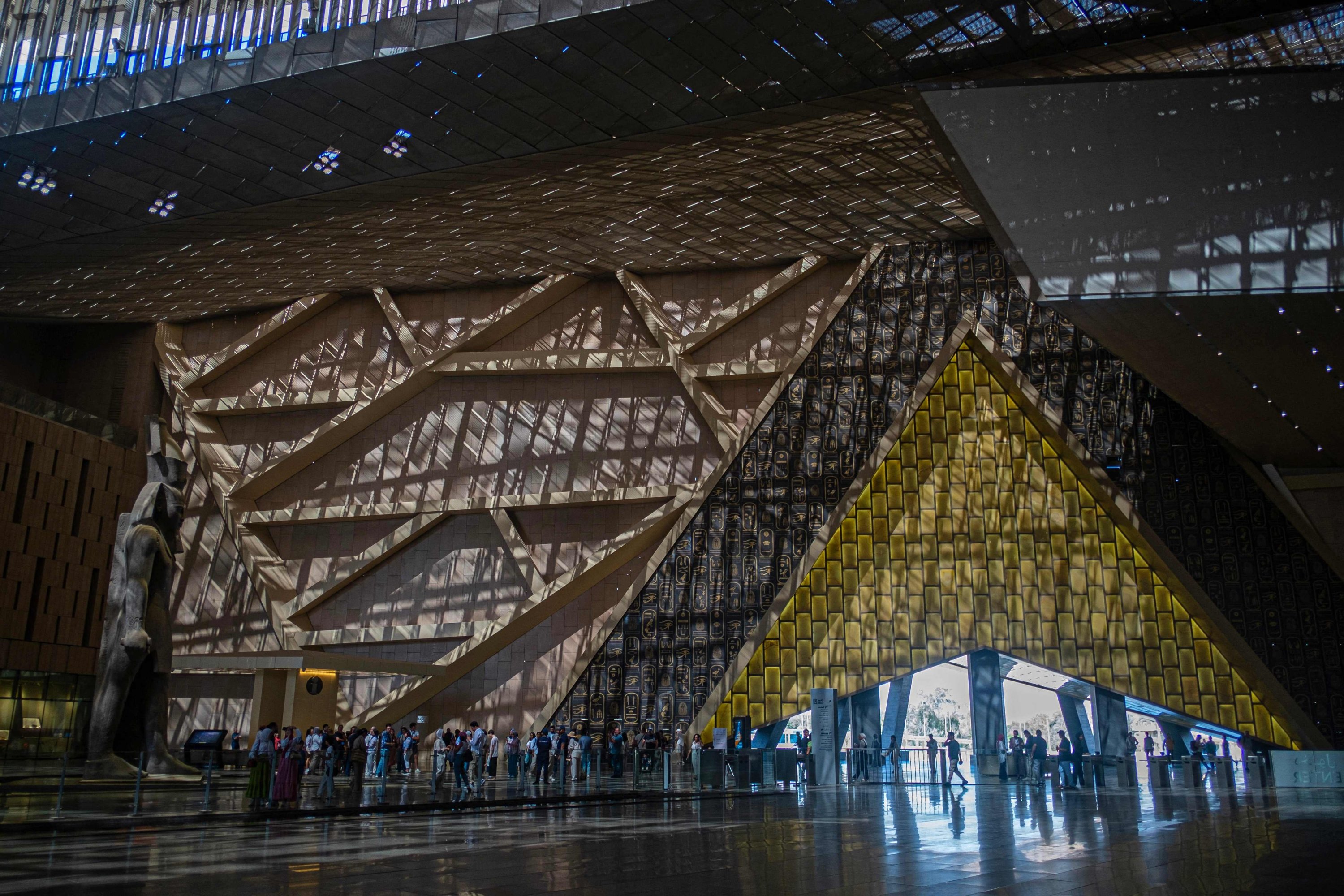 Visitors tour the Grand Egyptian Museum in Giza on the southwestern outskirts of the capital Cairo, Egypt, May 5, 2025. (AFP Photo)