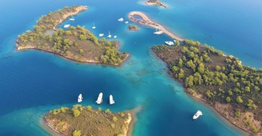 An aerial view of the Göcek islands. (Shutterstock Photo)