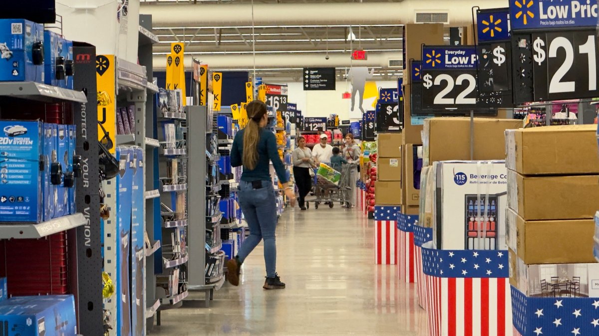 People walk at a Walmart store in Oceanside, California, U.S., May 15, 2025. (Reuters Photo)