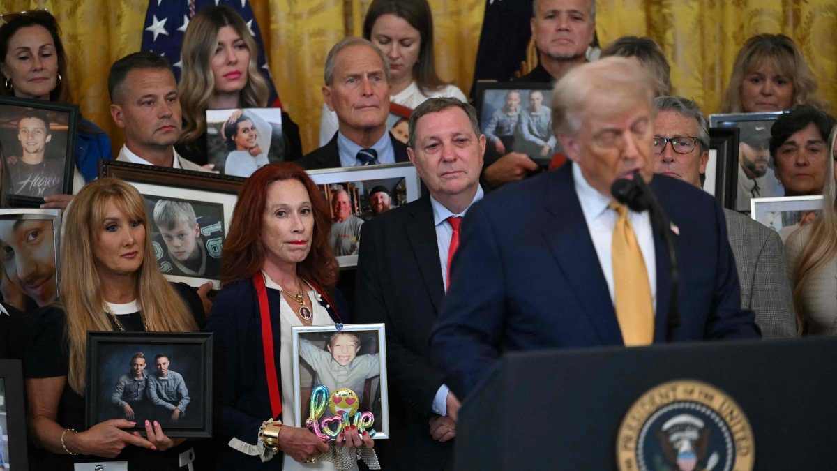U.S. President Donald Trump speaks before signing the &quot;Halt All Lethal Trafficking of Fentanyl Act,&quot; which strengthens prison sentences for fentanyl traffickers, in the East Room of the White House in Washington, D.C., July 16, 2025. (AFP Photo)