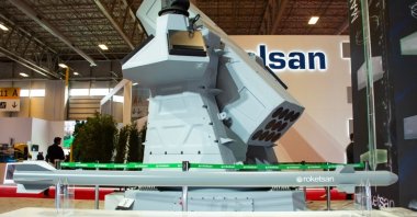 A general view of the booths of Turkish defense firms Roketsan and Aselsan at IDEF 2023, Istanbul, Türkiye, July 26, 2023. (Shutterstock Photo)