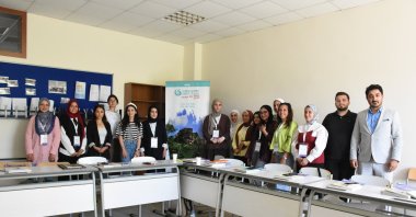 Students attend a Turkish language class as part of the summer school program organized by the Yunus Emre Institute, Ordu, Türkiye, July 16, 2025. (AA Photo)