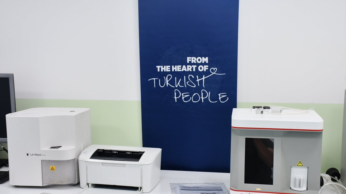 Medical equipment provided by TIKA is displayed inside the new Family Health Center in Krusevo village, Dragas, Kosovo, July 17, 2025. (AA Photo)