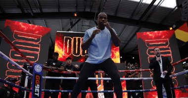 Daniel Dubois works out at the BoxPark Wembley, London, U.K., July 16, 2025. (Reuters Photo)