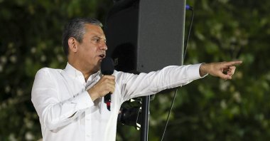 The Republican People&#039;s Party (CHP) leader, Özgür Özel, speaks during a rally, Istanbul, Türkiye, July 16, 2025. (DHA Photo)