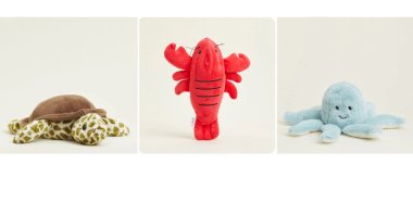 This image, released by Warmies, shows plush animal toys that can be popped in the freezer to provide cooling comfort. (AP Photo)