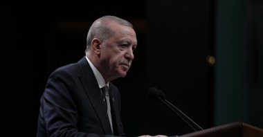 President Recep Tayyip Erdoğan speaks to reporters after a Cabinet meeting in Ankara, Türkiye, July 17, 2025. (AA Photo)