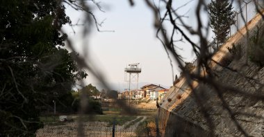 An abandoned U.N. outpost is seen inside the U.N.-controlled buffer zone, Nicosia (Lefkoşa), island of Cyprus, July 17, 2025. (Reuters Photo)