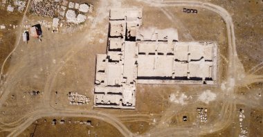 A drone-captured aerial view shows the excavation site, Denizli, western Türkiye, July 18, 2025. (AA Photo)