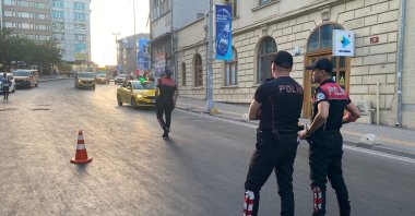 Turkish police conduct an operation in Kadıköy district in Istanbul, July 16, 2025. (IHA Photo)