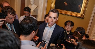 U.S. Senator Josh Hawley (R-MO) responds to questions from the media before a Senate GOP lunch as Republican lawmakers struggle to pass U.S. President Donald Trump’s sweeping spending and tax bill, on Capitol Hill in Washington, D.C., U.S., June 28, 2025. (Reuters File Photo)