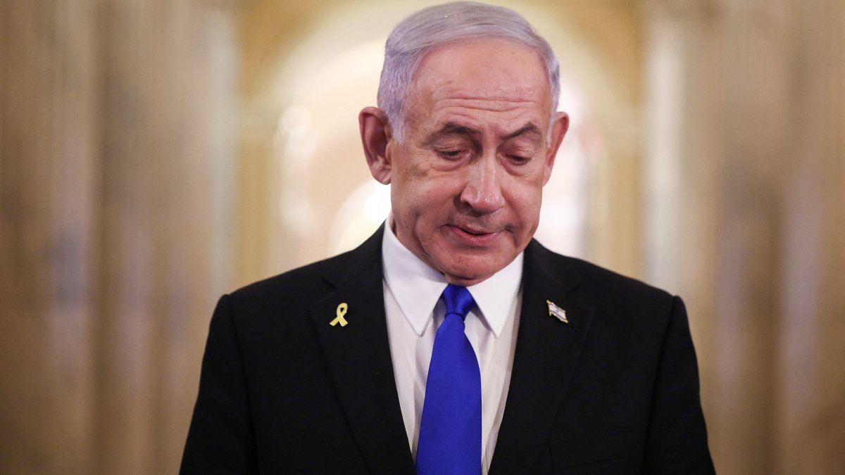 Israeli Prime Minister Benjamin Netanyahu speaks to the press in Washington, D.C., U.S., July 8, 2025. (Reuters Photo)
