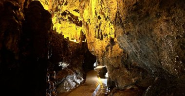 A general view of Zindan Cave, located in Isparta, Türkiye, July 7, 2025. (AA Photo)