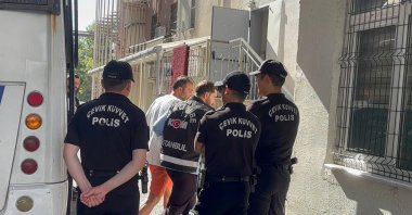 Suspects in the Istanbul Metropolitan Municipality (IBB) corruption case are transferred to the Istanbul Courthouse, Türkiye, July 21, 2025 (AA Photo)