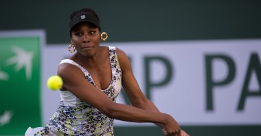 Venus Williams in action during the BNP PARIBAS OPEN Tennis Tournament, Indian Wells, U.S., March 15, 2018. (Shutterstock Photo)