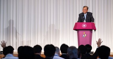 Japan&#039;s Prime Minister Shigeru Ishiba attends a press conference at the headquarters of the Liberal Democratic Party (LDP), Tokyo, Japan, July 21, 2025. (AFP Photo)