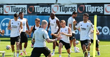 Beşiktaş players train ahead of the UEFA Europa League second qualifying round match against Shakhtar Donetsk, Istanbul, Türkiye, July 21, 2025. (IHA Photo)