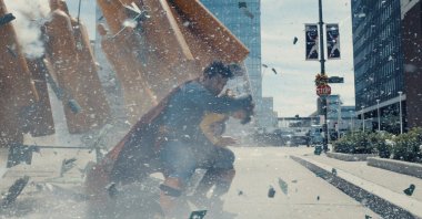 David Corenswet in a scene from &quot;Superman.&quot; (Warner Bros. Pictures via AP Photo)