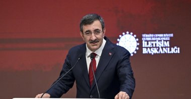 Vice President Cevdet Yılmaz speaks at a panel at the Presidency&#039;s Directorate of Communications, Ankara, Türkiye, July 16, 2025 (AA Photo)