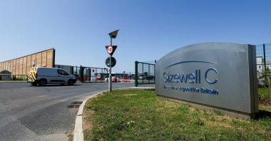 A general view of the construction site entrance to Sizewell C as building works continue for the new nuclear power plant that is being built next to the current Sizewell B plant, Suffolk, U.K., June 11, 2025. (Reuters Photo)