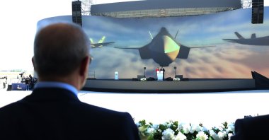 President Recep Tayyip Erdoğan attends the International Defense Industry Fair (IDEF) 2025, Istanbul, Türkiye, July 22, 2025. (AA Photo)