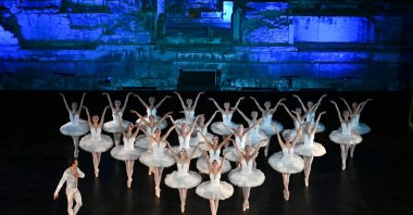 "Swan Lake" performed at the Ephesus Opera and Ballet Festival, Izmir, Türkiye, June 27, 2025. (AA Photo)