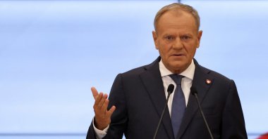 Polish Prime Minister Donald Tusk speaks during a press conference announcing changes in his government in Warsaw, Poland, July 23, 2025. REUTERS/Kuba Stezycki