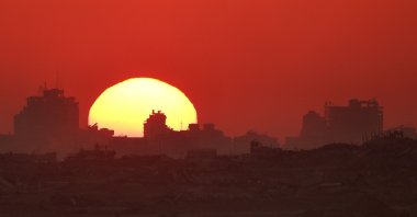 This picture was taken from a position at Israel&#039;s border with the Gaza Strip, Palestine, July 23, 2025. (AFP Photo)