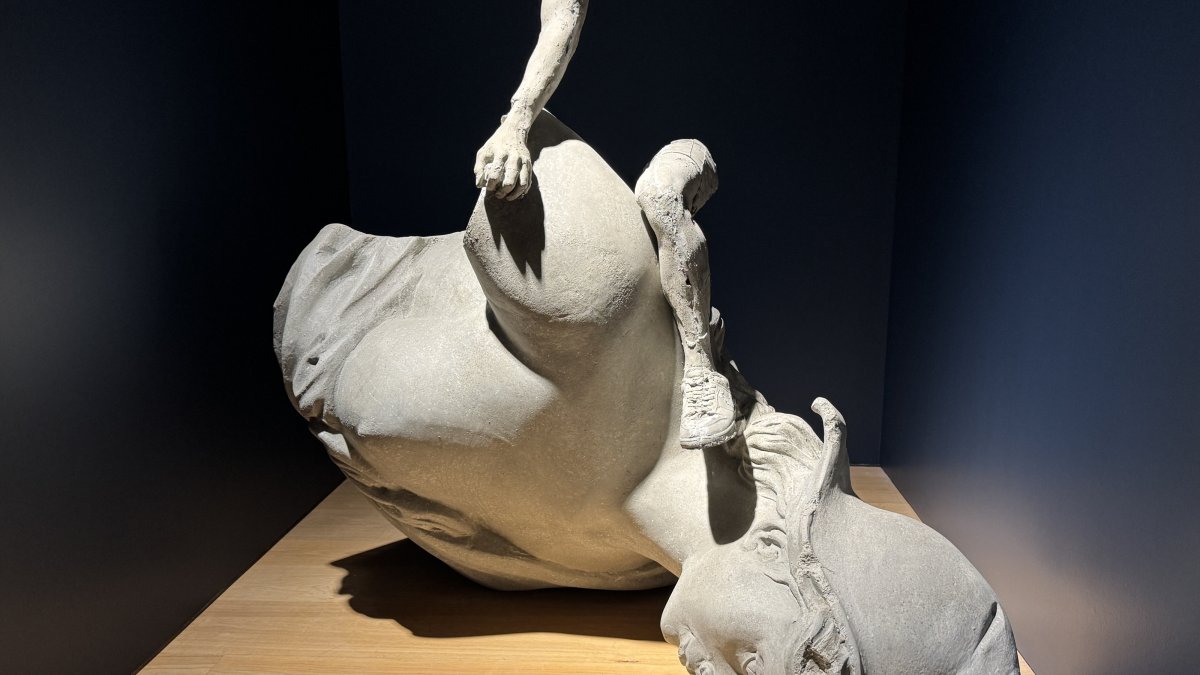 An artwork on display at the “Under Pressure Above Water&quot; exhibition at Arter, Istanbul, Türkiye, July 24, 2025. (AA Photo)