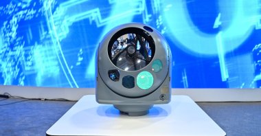 The Aselflir-600 electro-optic reconnaissance, surveillance and targeting system is on display at the International Defense Industry Fair (IDEF) 2025, Istanbul, Türkiye, July 24, 2025. (AA Photo)